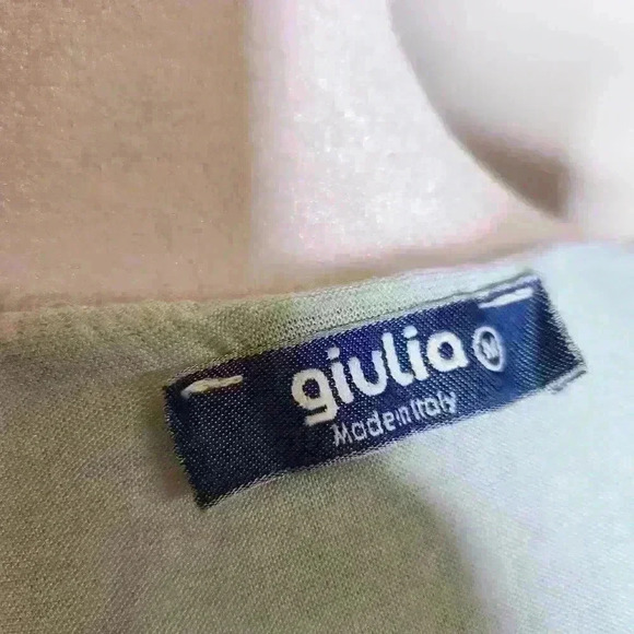 Giulia women's 100% silk blouse with back embroidery size medium - Picture 7 of 7